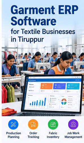 Garment ERP dashboard for textile production and inventory management