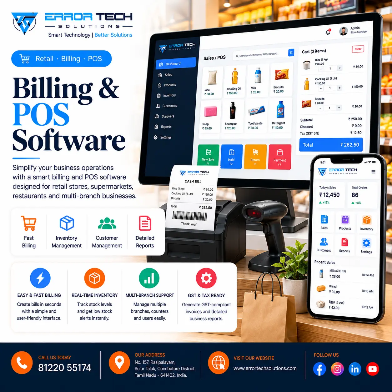 Billing and POS software retail billing system project